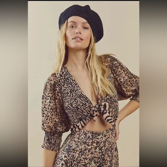 Free People String of Hearts printed Maxi dress size large NWOT - Picture 12 of 12